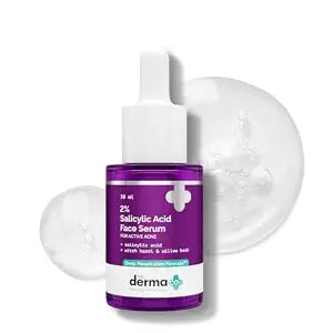 The Derma Co 2% Salicylic Acid Serum for Active Acne | Helps Reduces Acne Marks & Blackheads | Removes Excess Oil & Unclog Pores | Suits All Skin Types | 1.01 Fl Oz/30ml