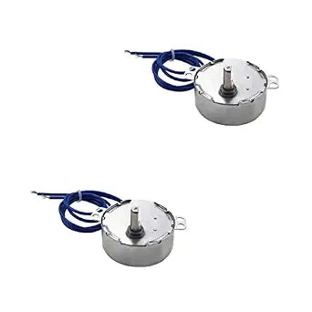 Fielect 2Pcs Synchronous Motor AC 110V 30-36RPM Synchron Motor Turntable Motor CW/CCW Direction 4W TYC-50 D Shaft