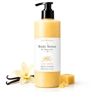 Bees Body Serum for Crepey Skin, Waterless Wet Skin Body Oil with Avocado Oil, Castor Oil, Coconut Oil, Shea Butter & Beeswax, After Shower Body Moisturizer, Sweet Vanilla, 8 fl oz