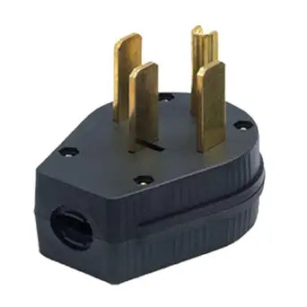 Nema 14-50P Plug 50 Amp 125/250 Volt Plug with 3 Pole 4 Wire Heavy Duty Spec Industrial Grade for Dryer and Ranges