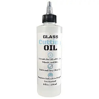 Premium Glass Cutting Oil (8 oz) Specially Formulated for Use with Any Glass Cutter Tool - Glass Cutter Oil for Glass Drill Bit, Mirror Cutting Tool, Tile Cutter & Glass Cutting Tools