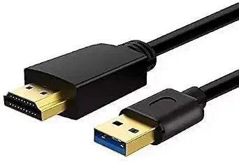 USB to HDMI Cable 6.6FT, 1080P Adapter for Windows PC to Monitor,