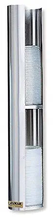 San Jamar Lid Dispenser, Wall Mount Storage for Cup Covers in Commercial or Home Kitchen, Compatible with 12 - 24 Oz Lids, 23.5" Long, 1 Count, Stainless Steel