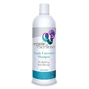 Organic Excellence Simply Unscented Shampoo, Non-toxic, Color-safe 16 oz