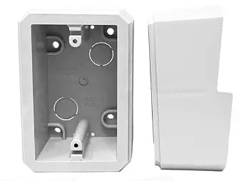 iMBAPrice IMBA-FS8141-1 FS Outlet Device Box 1-Gang White Non-Metallic Weatherproof Electrical Box for 1/2 Inch Lap Siding, Paintable, 1-Pack