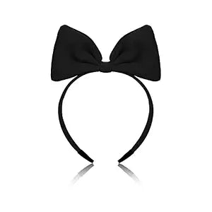 WLLHYF Black Bow Headband Headdress, Red Bowknot Hair Bands Hair Hoop