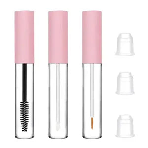 3 Pack 10ml Clear Mascara Tube with Wand, Empty Eyeliner Tube and Empty Lip Gloss Tubes, Premium Eyelash Cream Container Bottle with Leak Stoppers, Ideal Kit for DIY Cosmetics�