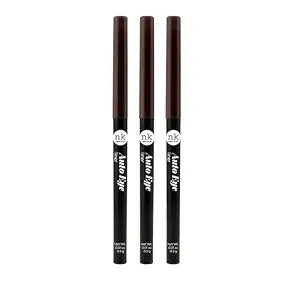 NICKA K NEW YORK, Auto Eye Liner, Light Brown, Transfer-Resistant, 3-Pack