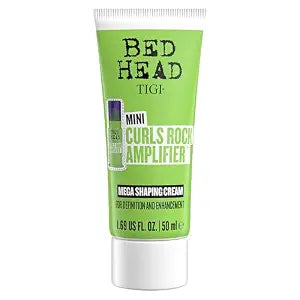 TIGI Bed Head Curls Rock Amplifier Travel Mini – Curl Shaping and Defining Cream with Anti Frizz Protection for Beautifully Enhanced Curls and Waves, 1.69 fl oz