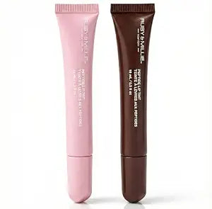 Ruby & Millie Peptide Lip Treatment, Peptide Lip Tint, Plumping Gloss, Lip Gloss, Bow & Coffee,0.3 Fl oz (Pack of 2)