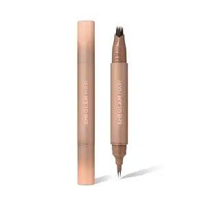SHEGLAM HAIR Dark Brown 2-in-1 Volume Boost Multi-Use Hairline Pen, Waterproof & Long-Lasting, 0.1mm Fine Line, Multi-Use as Eyeliner, Hairline Filler, Brow Filler, Bottom Lashes Liner