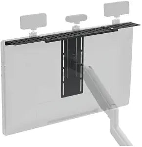 Mount Plus MDS12-3 Wide All-In-One VESA Compatible Monitor Shelf for Device Organizer,Perfect for Online Meetings and Live Streaming Such As Cameras, Webcams,Height Adjustable (27.2" Wide)