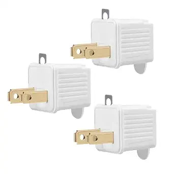 3-2 Prong Adapters Grounding Converters-TENINYU ETL Adapter 3-Pack for Outlets Electrical Household Workshops and Other Appliances
