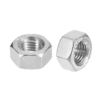 METALLIXITY Hex Nuts (M12x1.25mm) 10Pcs, 304 Stainless Steel Metric Fine Thread Hexagon Nut Hardware - for DIY Home Repair Machinery, Silver