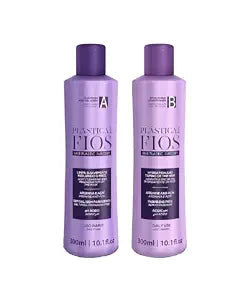 Plastica Dos Fios Home Care Kit- Maintenance Set Shampoo and Conditioner Hair Smoothing For All Hair Types, (2x300ml) Keratin Hair