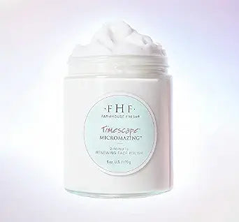 FarmHouse Fresh Face Exfoliator, Plant-Based Face Scrub, Gentle Exfoliating Polish with Cucumber Extract, Timescape Micromazing Facial Polish, 6 Oz