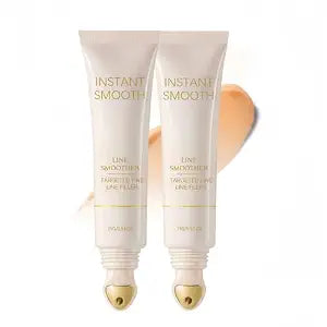 2-pack Makeup Primer Smoother Primer for Wrinkles & Pores, Instant Smooth Line Smoother Targeted Fine Line Filler, Tinted Primer with Vitamin C Niacinamide, Smoothing Face Primer for Mature Skin