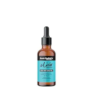 Aunt Jackie's Elixir Essentials Hair & Scalp Oil Enriched with Biotin, Rosemary & Mint, Nourishes, Thickens & Supports Hair Growth, 2 oz
