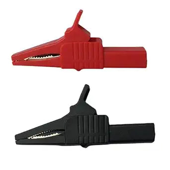 Heavy Duty Full Insulated Automotive Car Battery Alligator Clips Electrical Test Clips 1000V 32A 2Pcs,with 4mm Banana Jack Socket(Length:83.5mm)
