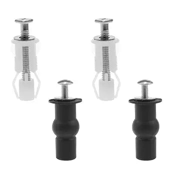 Two Sets of Toilet seat Fastening Kits Two Nylon and Rubber Expansion Bolts Each Suitable for The top-Mounted Hinges of Most top-Mounted Toilet Seats