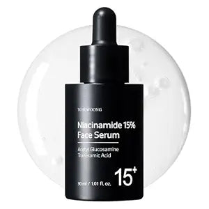 TOSOWOONG Niacinamide 15% Face Serum for Dark Spots & Even Tone, Glass Skin