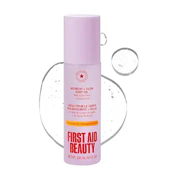 First Aid Beauty Nourish + Glow Body Oil, Crisp Tangerine Scent, 6 oz