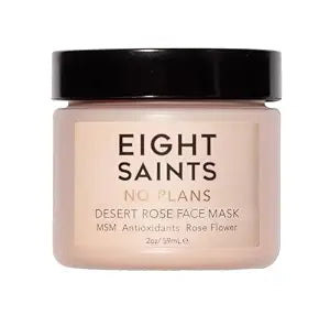 Eight Saints No Plans Clay Face Mask Skin Care Product, Pore Reducing Clay Facial Mask to Remove Blemishes, Acne, Oil, and Impurities, with MSM, Antioxidants, and Rose Flower, 2 Ounces