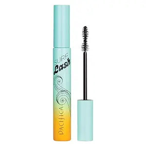 Pacifica Mascara ��� Surf Lash Eyelash Mascara, Water-Resistant Lash-Defining Formula with Jojoba Oil & Vegan Pectin for Long, Full Lashes, Unique Half-Pipe Twisted Wand, Vegan & Cruelt