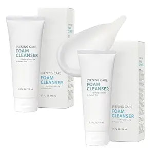 Gentle Daily Face Wash for Deep Cleansing and Refreshing Skin For a.t.o.m.y Evening Care Foam Cleanser (150ml x 2 packs)