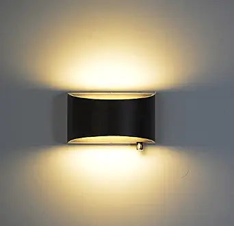 Indoor Dimmable Wall Sconces with Dimmable Switch, Modern LED Sconces Wall Lighting 12W Wall Light Fixtures Aluminum Up and Down Wall Lights for Living Room Bedroom Hallway, Warm White, N302
