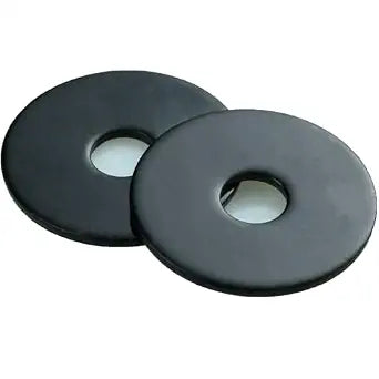 #8x3/4 Inch 18-8(304) Stainless Steel Fender Washers, Black Zinc Plated Flat Washers for Screws and Bolts, 50 Pieces Large Repair Washers for Home and Industrial Use