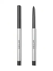 SHEGLAM On-Line Creamy Eyeliner Waterproof Matte Gel Eyeliner Pencil Smudge-Proof Long Lasting Nourishing Eyeliner With Botanicals Sodium Hyaluronate-Black