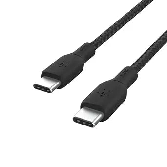 Belkin USB C to C 100W Braided Cable, 6.6ft, iPhone Charger Cord
