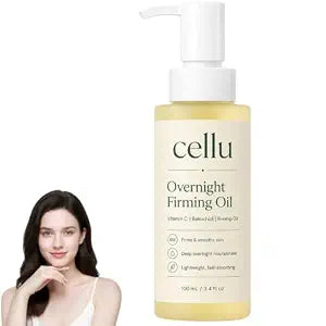 Cellu Overnight Firming Oil for Mature Skin, Cellu Body Firming Oil, Deeply Moisturizing, Instantly Improve Elasticity for All Skin Types (1 Bottle)