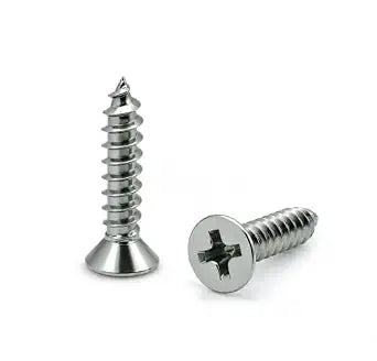 BCP Fasteners #4 x 1/2" Stainless Steel Flat Head Wood Screws, 100 Pack