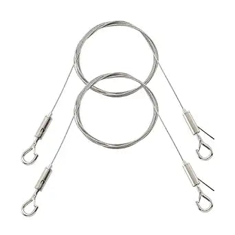 Adjustable Picture Hanging Wire Kit, 6.6 ft Stainless Steel, 2 Pack