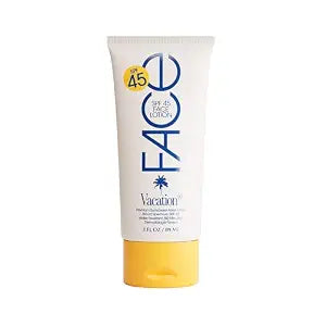 Vacation Classic Face Sunscreen Lotion SPF 45, 3 Fluid Ounces