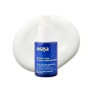 Asaya 2% Kojic Acid Face Serum with 1% Alpha Arbutin & Niacinamide | Brightening & Clarifying Formula for Uneven Skin Tone | Helps Improve Skin Texture & Radiance | For Men & Women | 1.01 Fl Oz