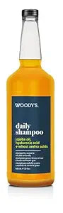 Woody's Daily Mens Shampoo – Refreshing Men’s Hair Cleanser, Paraben & Sulfate-Free Shampoo for Men with Jojoba Oil & Hyaluronic Acid, 32 oz