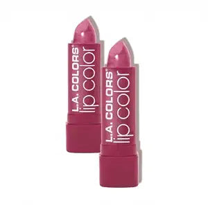 L.A. COLORS Moisture Rich Lip Color, Dusty Rose CML524 (Pack of 2)