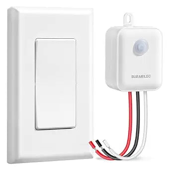 SURAIELEC Wireless Light Switch and Receiver Kit, 15A RF Remote Control