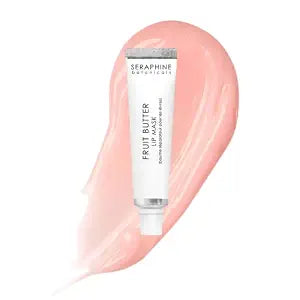 Seraphine Botanicals Fruit Butter Restorative Lip Mask Overnight Gel Balm Repair Dry, Chapped Lips Instant Hydration, Softness & Elasticity with Shea Butter & Apricot Kernel Oil Dewy Finish 0.51oz