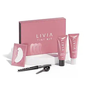 Livia - Black Eyelash and Eyebrow Color Set ��� Long-Lasting, Natural-Looking Color for 4 Weeks ��� Vegan, Gentle for Sensitive Skin ���