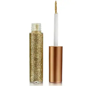 Liquid Glitter-Eyeliner, Shimmer-Water-proof Eye-Glitter Makeup Colorful Eye Liner Liquid Eyeliner (Gold)