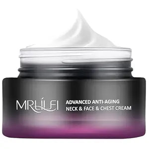 MRLILEI Tightening & Lifting Neck Cream, Advanced Anti-Aging Face Moisturizer, 4 in 1 Neck Moisturizer Cream,Reduces Fine Lines & Wrinkles for Neck & Face & Chest - 1.7 fl.oz.