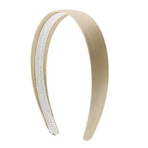 Motique Accessories 1 Inch Satin Hard Headband, Champagne