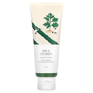 ROUND LAB Mugwort Calming Cleanser | Cleanse and calm simultaneously, Formulated with 4-CICA, Soothing, Low pH, Moisturizing, Cream Type Cleanser (5.07 fl.oz)
