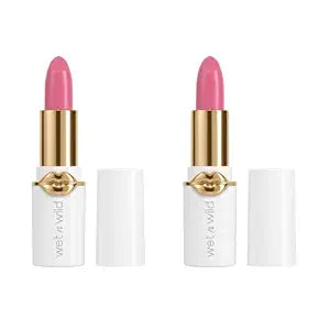 wet n wild Mega Last High-Shine Lipstick Lip Color, Infused with Seed Oils For a Nourishing High-Shine, Buildable & Blendable Creamy Color, Cruelty-Free & Vegan - Pinky Ring (Pack of 2)