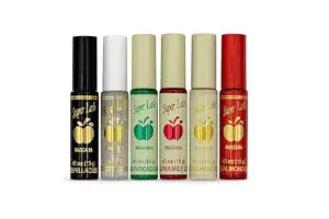 By Apple Super Mascara Bundle Mexican Mascara Bold and Durable Eye Makeup, Lengthens Lashes, Boosts Organic Growth, Enhances Volume - Pack of 5 Black and 1 Clear