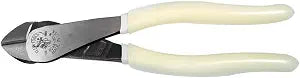 Klein Tools D248-8-GLW Diagonal Cutters, Angled Head, Hi-Viz Handle, 8-Inch